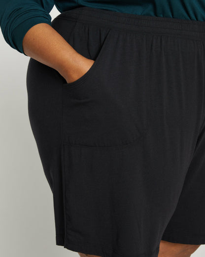 UltimateS Lorelai Lounge Shorts - Black | Universal Standard