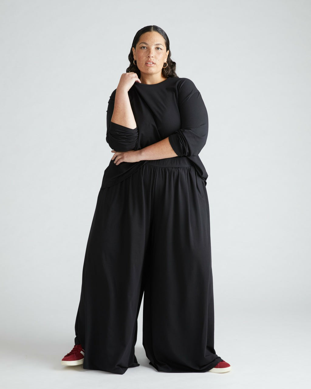 Isadora Wide Leg Lounge Pants - Black | Universal Standard