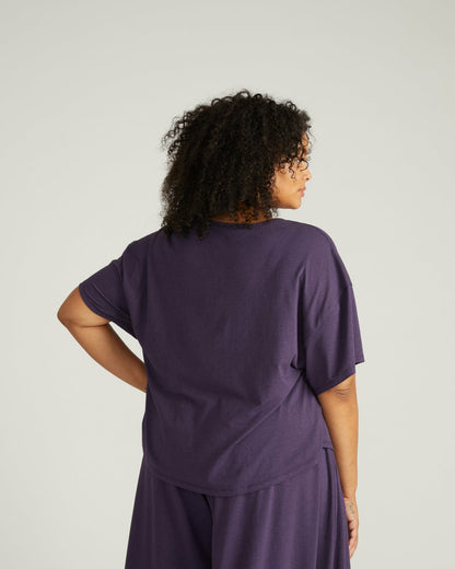 Pina Short Sleeve Lounge Tee - Anthracite | Universal Standard
