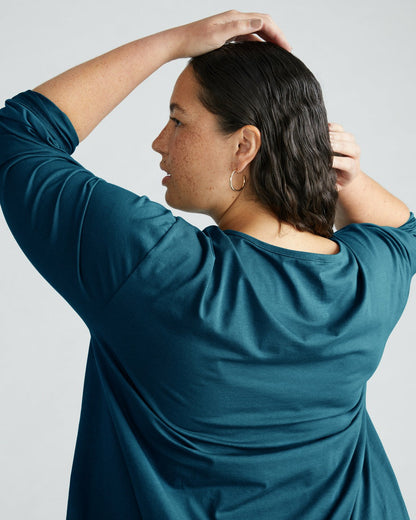 Pina Long Sleeve Lounge Tee - Deep Sea | Universal Standard