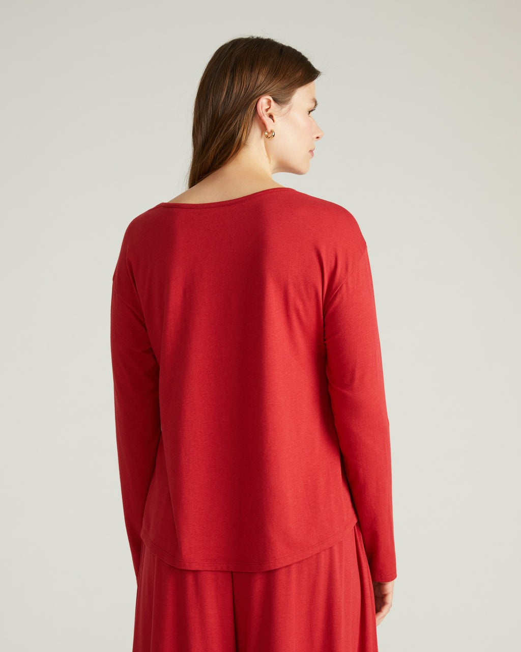 Pina Long Sleeve Lounge Tee - Raspberry | Universal Standard