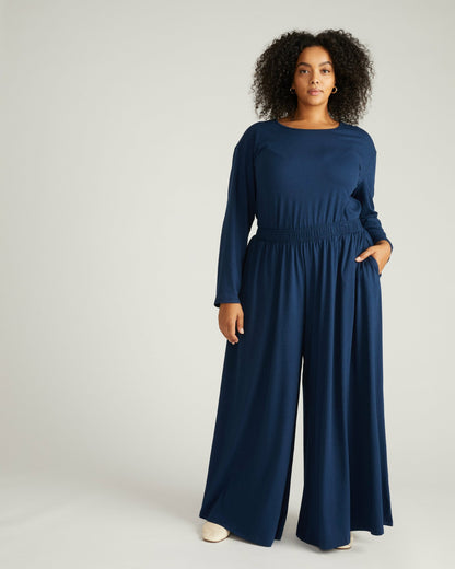 Pina Long Sleeve Lounge Tee - Pageant Blue | Universal Standard
