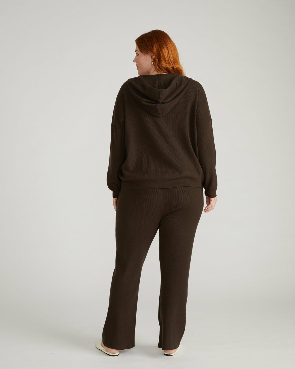 Knitted Mila Zip Hoodie - Espresso | Universal Standard