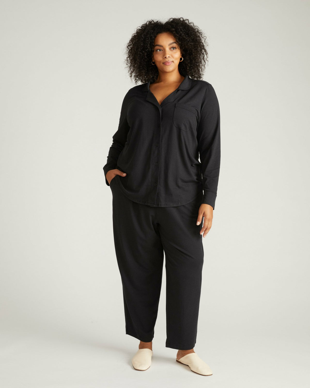 Panama Pajama Set - Black | Universal Standard