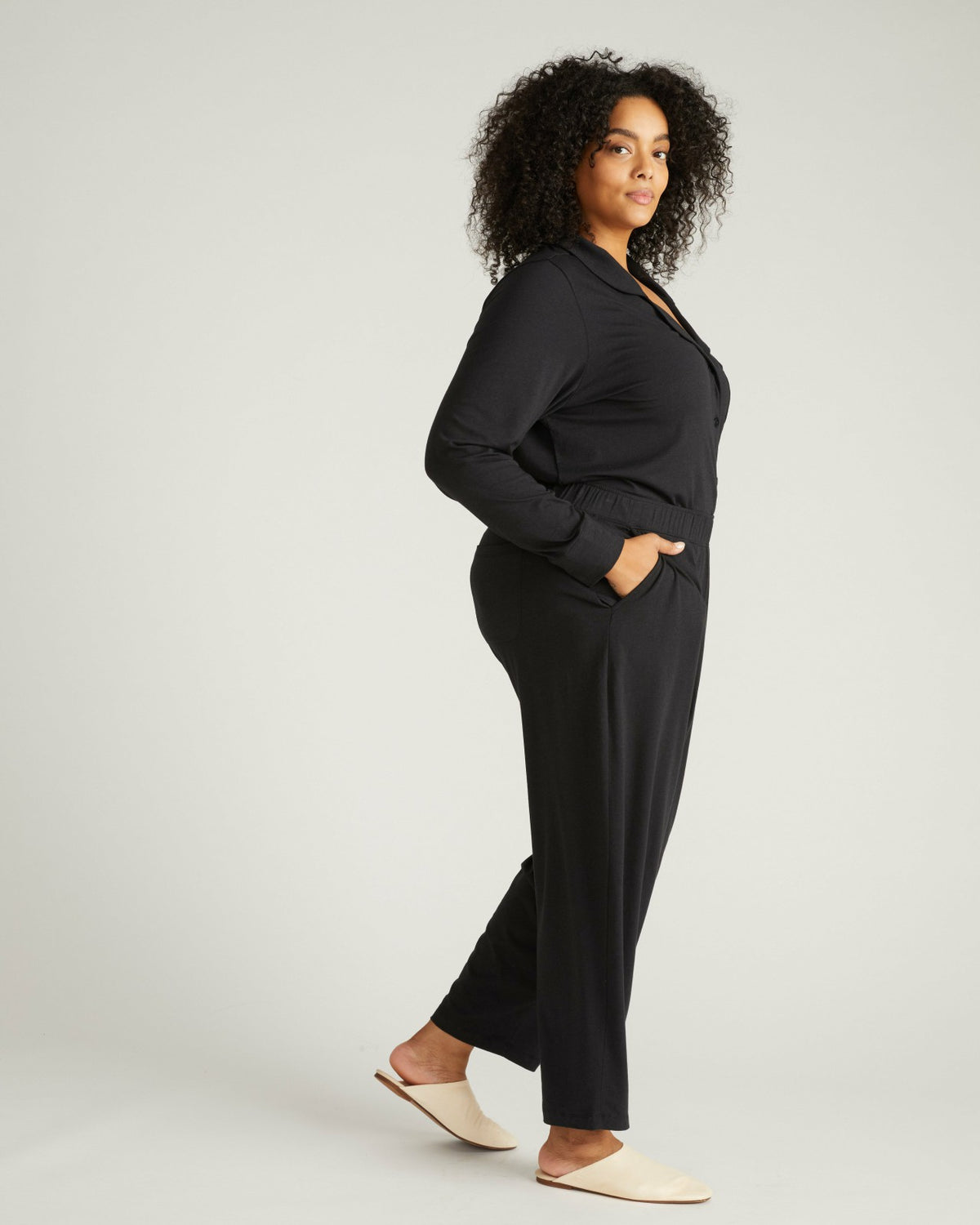Panama Pajama Set - Black | Universal Standard