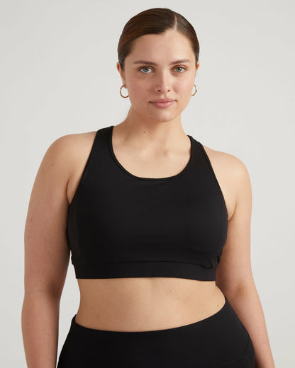 Next-to-Naked Racerback Sports Bra - Black | Universal Standard