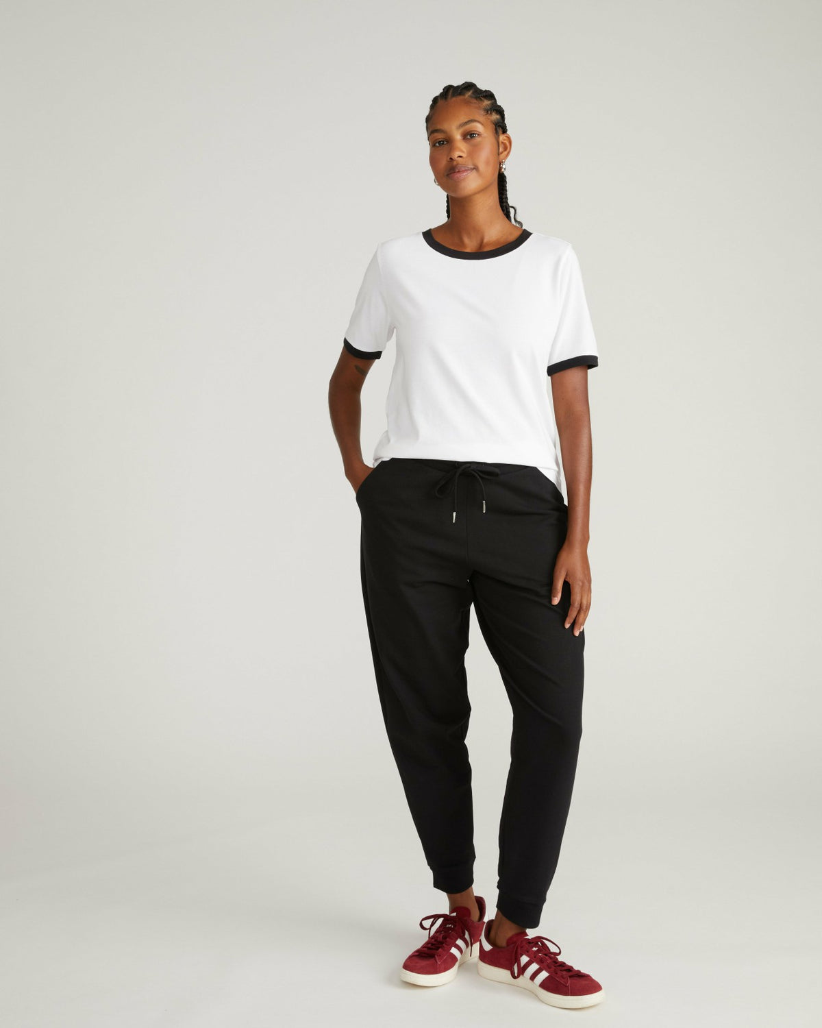 Tee Rex - White/Black Trim | Universal Standard