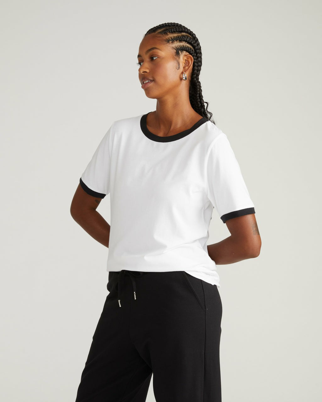 Tee Rex - White/Black Trim | Universal Standard