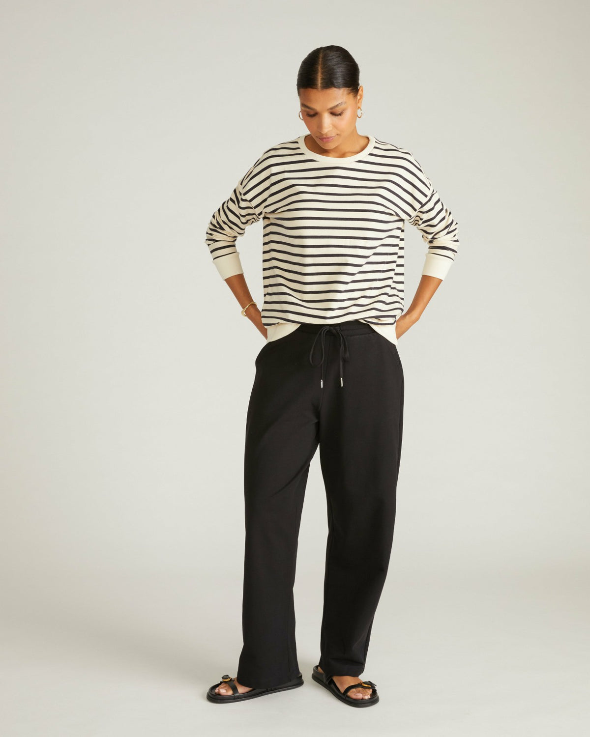 Straight Leg French Terry Sweatpants - Black | Universal Standard