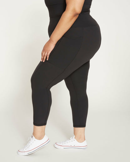 Next-to-Naked Cropped Pocket Legging - Black | Universal Standard