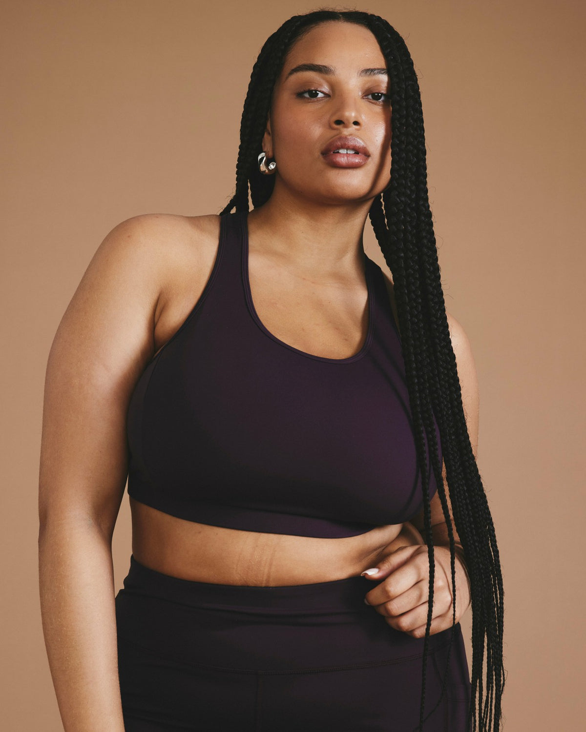 Next-to-Naked Racerback Sports Bra - Purple Jewel | Universal Standard