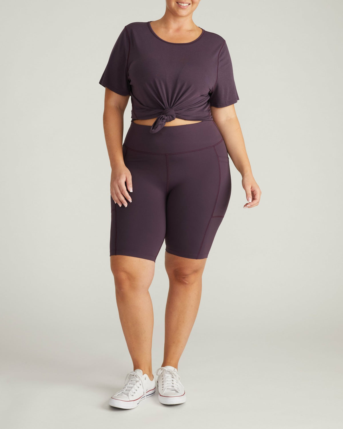 Next-to-Naked Bike Shorts - Purple Jewel | Universal Standard