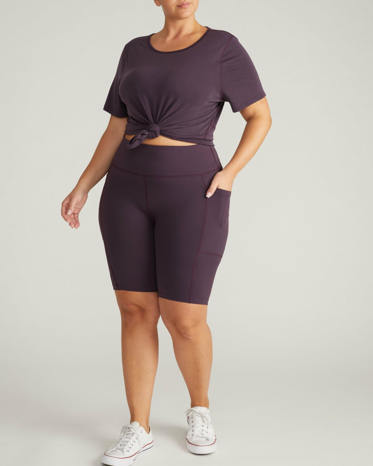 Next-to-Naked Bike Shorts - Purple Jewel | Universal Standard