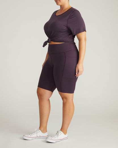 Next-to-Naked Bike Shorts - Purple Jewel | Universal Standard