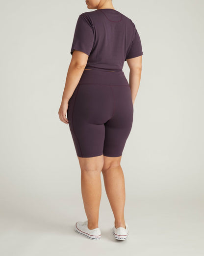 Next-to-Naked Bike Shorts - Purple Jewel | Universal Standard