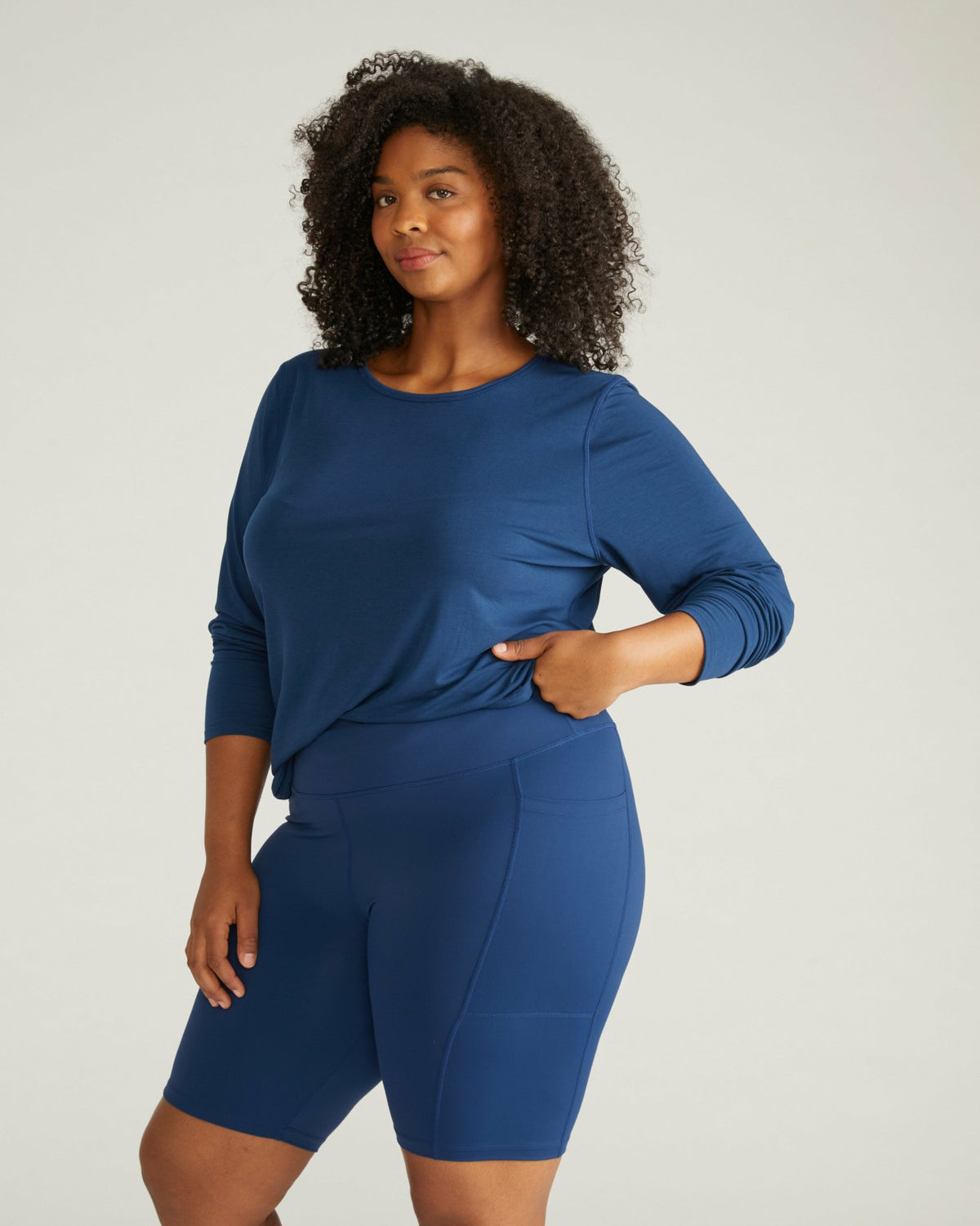 Next-to-Naked Bike Shorts - Pageant Blue | Universal Standard