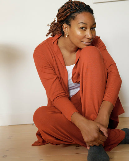 TravelKnit Minimalist Cardigan - Warm Russet | Universal Standard