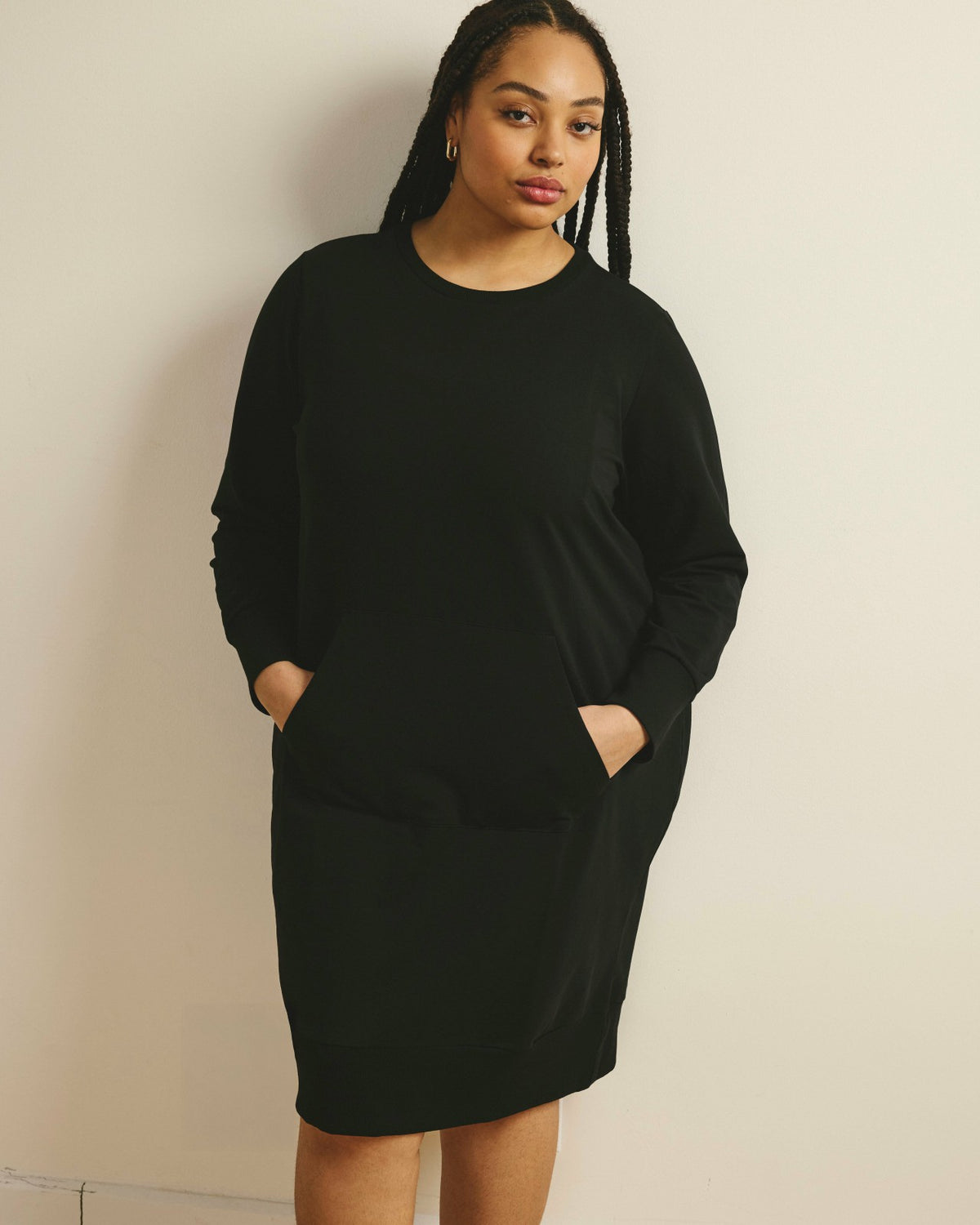Bree Sweatshirt Dress - Black | Universal Standard
