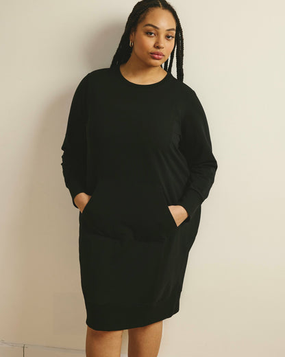 Bree Sweatshirt Dress - Black | Universal Standard