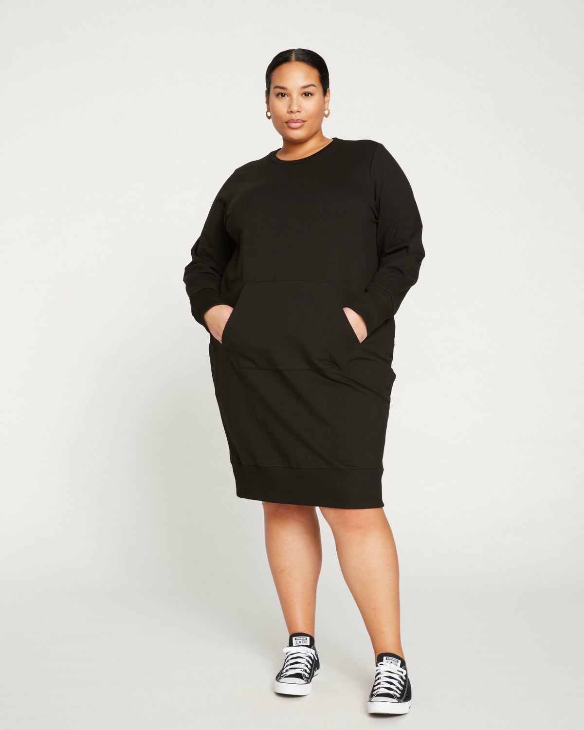 Bree Sweatshirt Dress - Black | Universal Standard