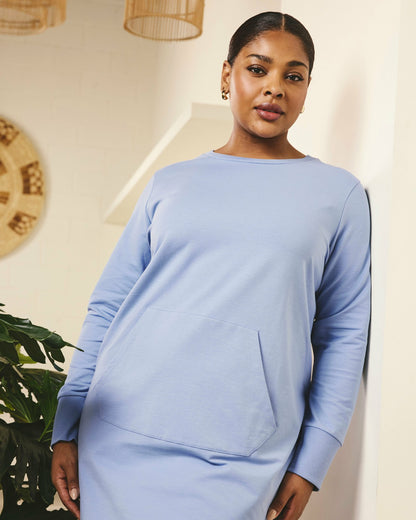Bree Sweatshirt Dress - Graceful Blue | Universal Standard