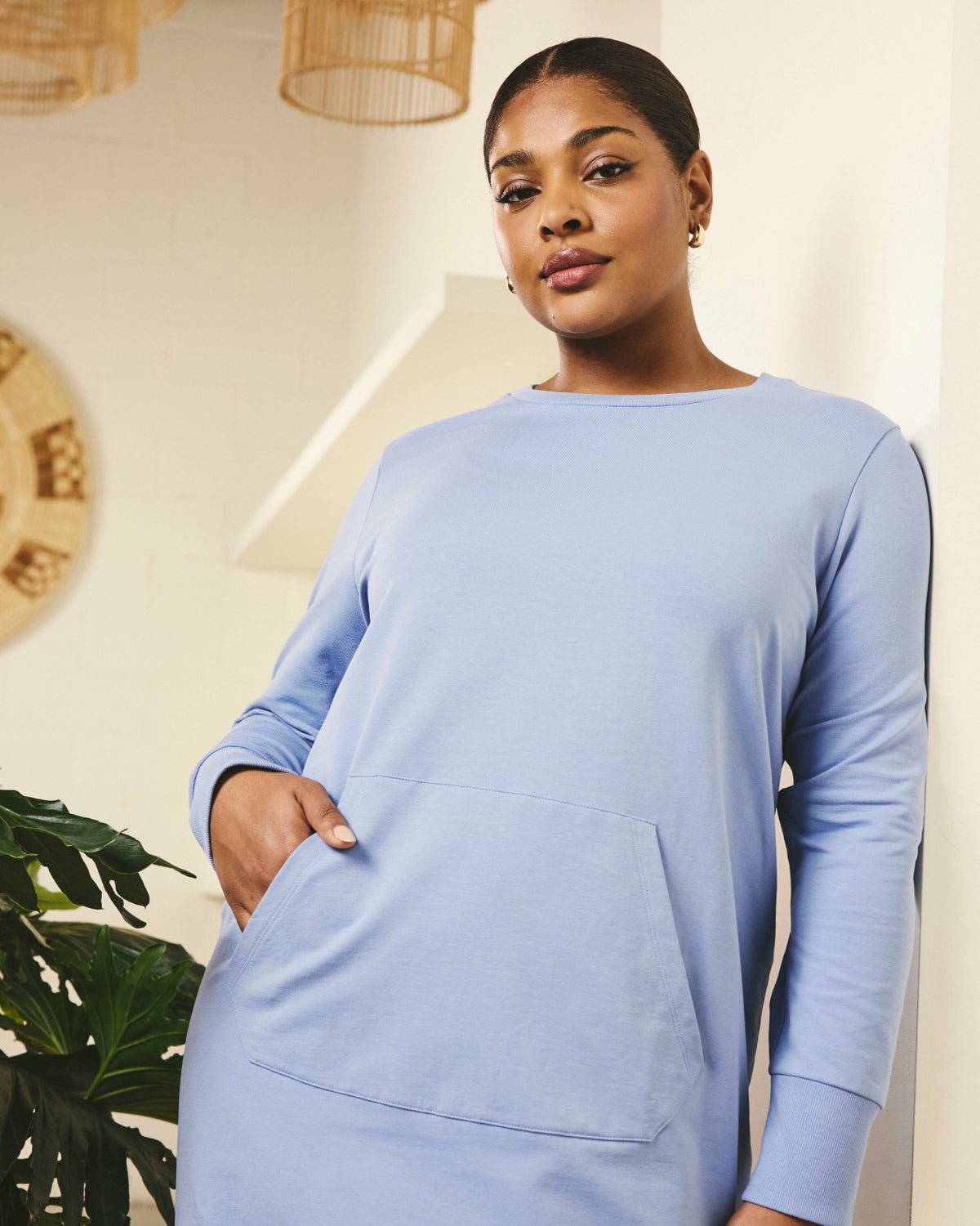 Bree Sweatshirt Dress - Graceful Blue | Universal Standard