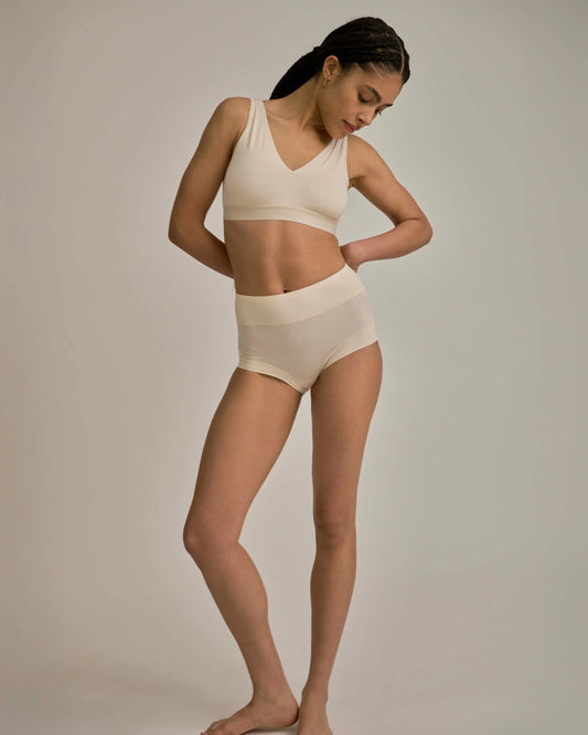UltimateS Super Full Coverage High Rise Brief - Porcelain | Universal Standard