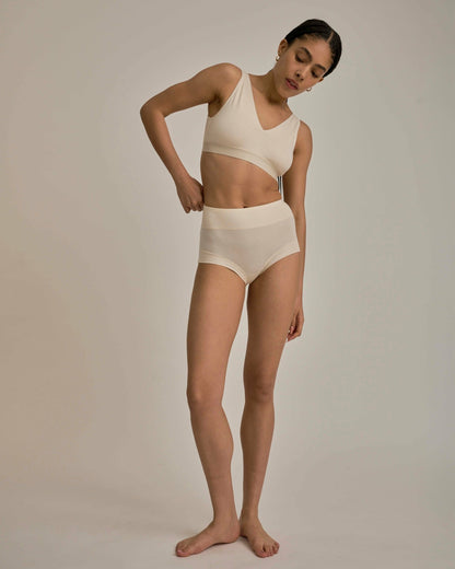 UltimateS Super Full Coverage High Rise Brief - Porcelain | Universal Standard