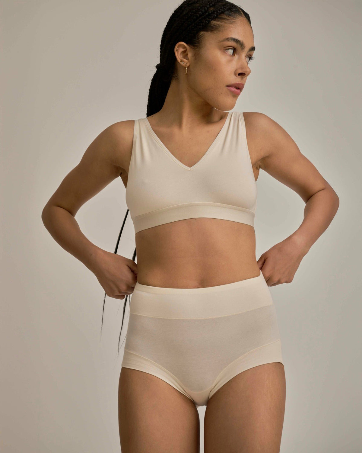 UltimateS Super Full Coverage High Rise Brief - Porcelain | Universal Standard