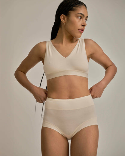 UltimateS Super Full Coverage High Rise Brief - Porcelain | Universal Standard