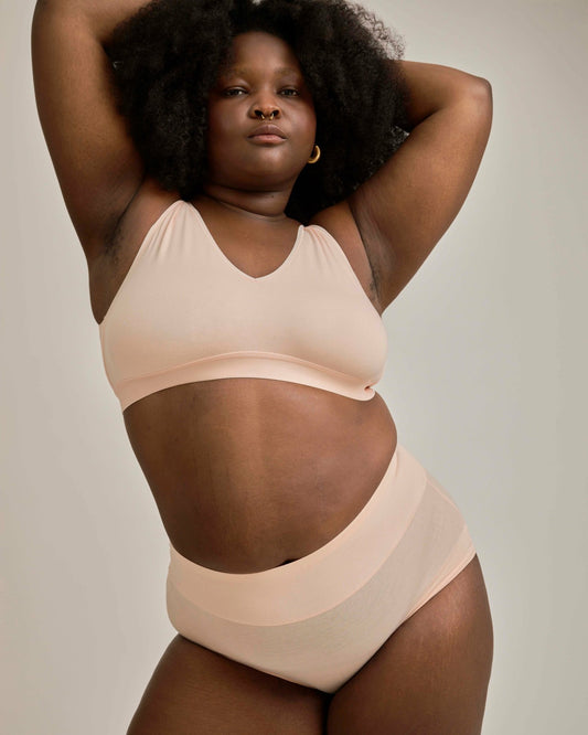 UltimateS Super Full Coverage High Rise Brief - Peach | Universal Standard