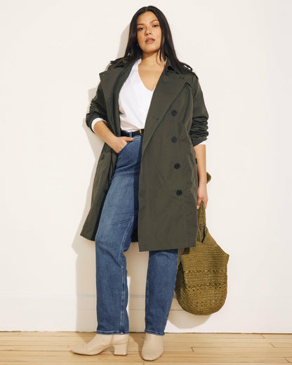 Derjon Trench Coat - Camo | Universal Standard