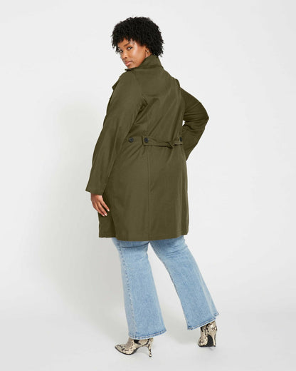 Derjon Trench Coat - Camo | Universal Standard