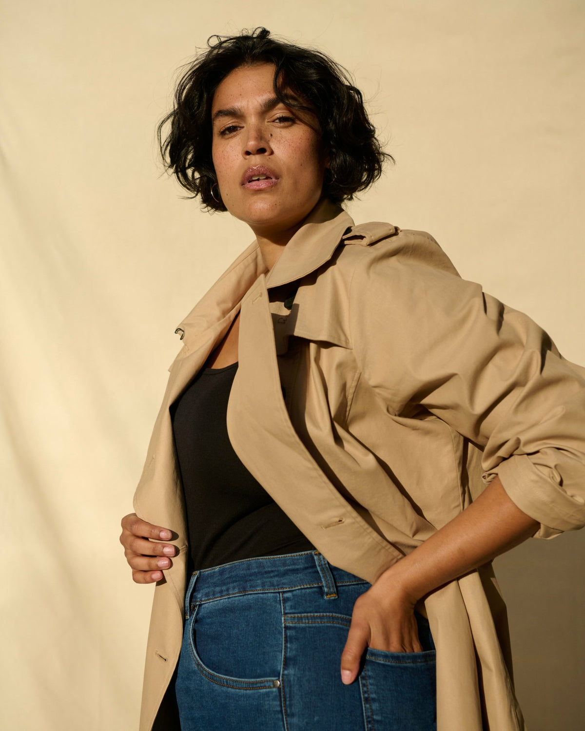 Derjon Trench Coat - Khaki | Universal Standard