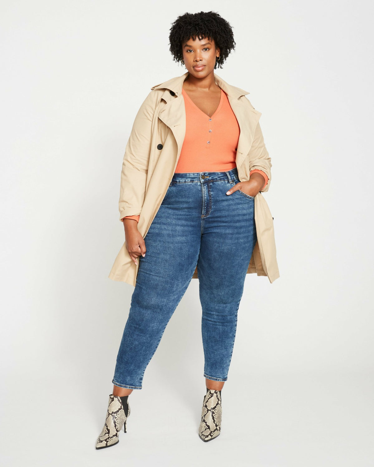 Derjon Trench Coat - Khaki | Universal Standard