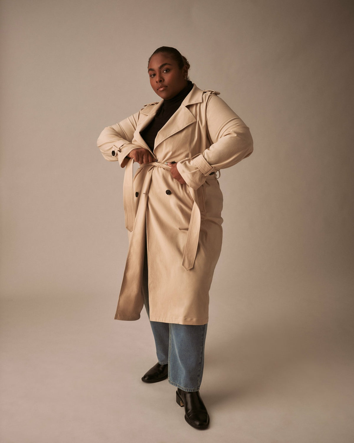 Henning x US Park Soft Trench - Birch | Universal Standard