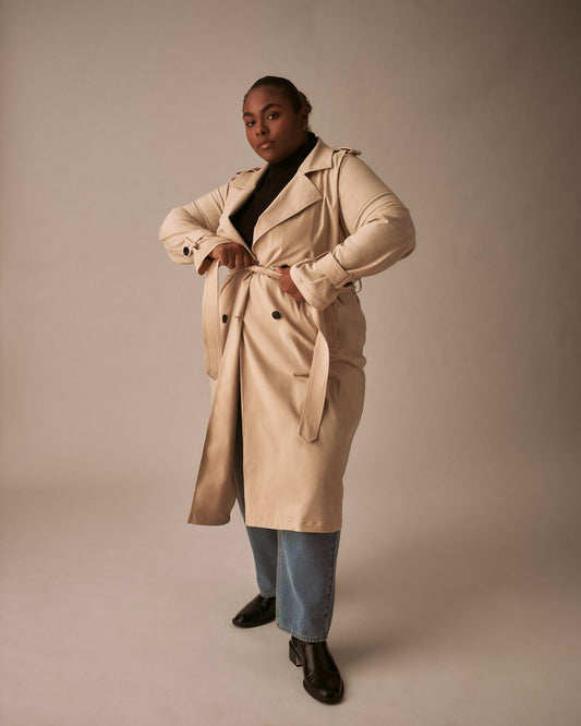 Henning x US Park Soft Trench - Birch | Universal Standard