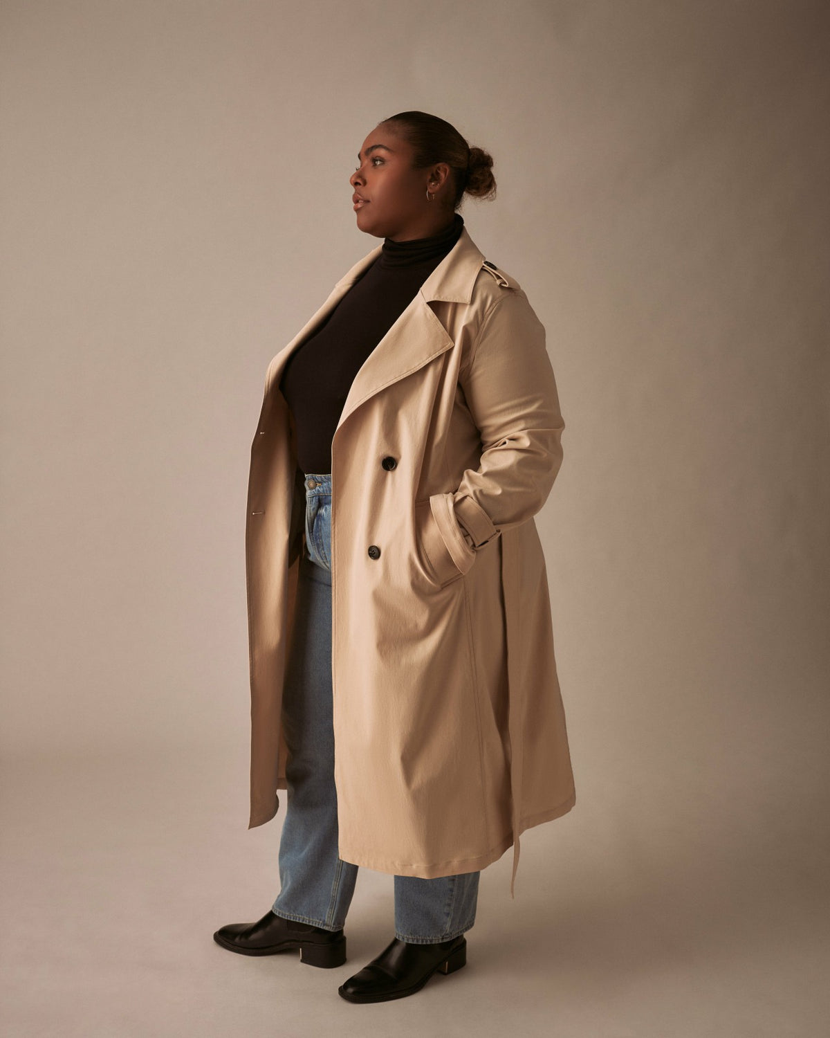 Henning x US Park Soft Trench - Birch | Universal Standard