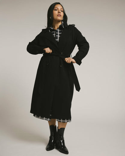 Henning x US Park Soft Trench - Black | Universal Standard