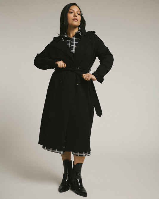 Henning x US Park Soft Trench - Black | Universal Standard