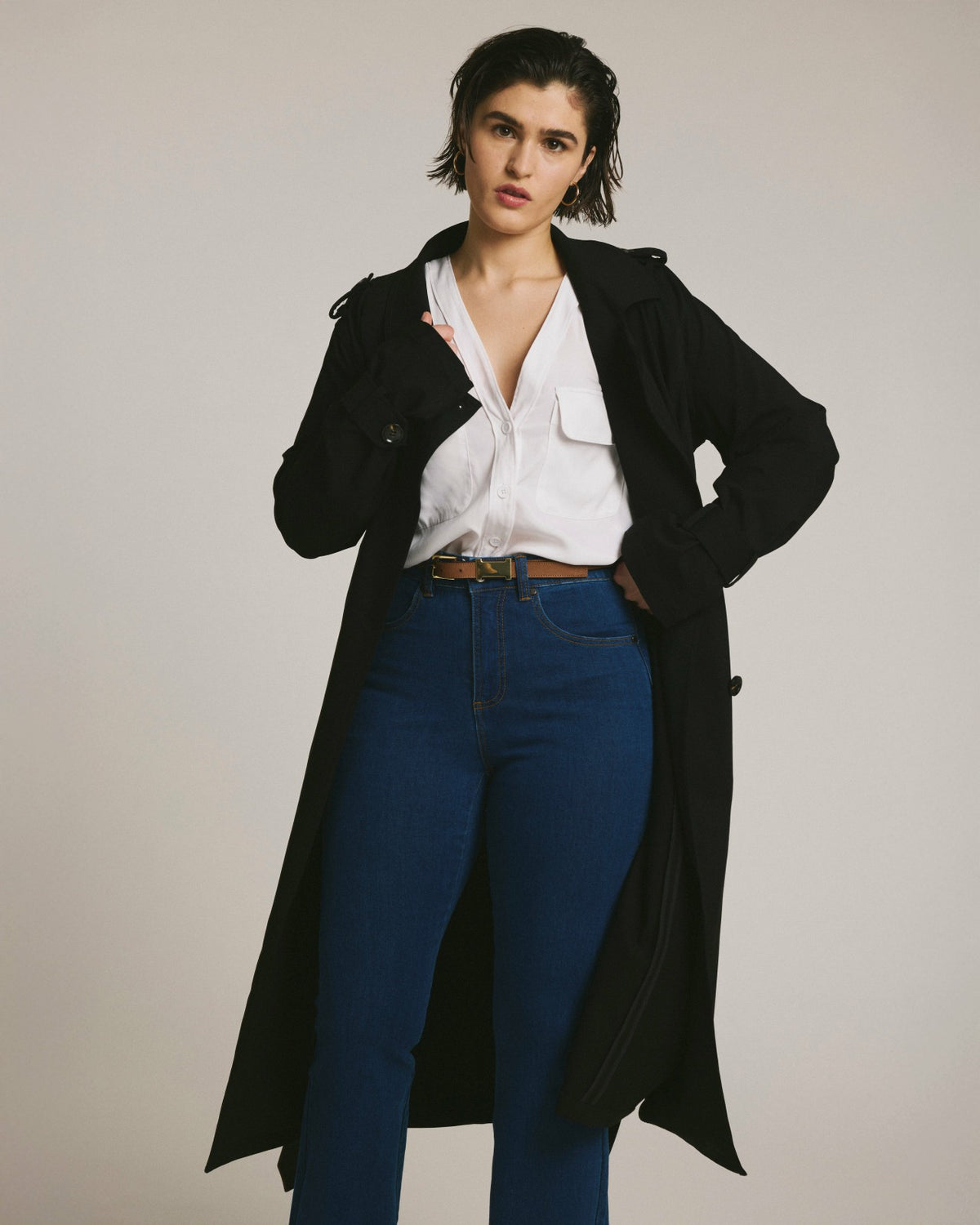 Henning x US Park Soft Trench - Black | Universal Standard