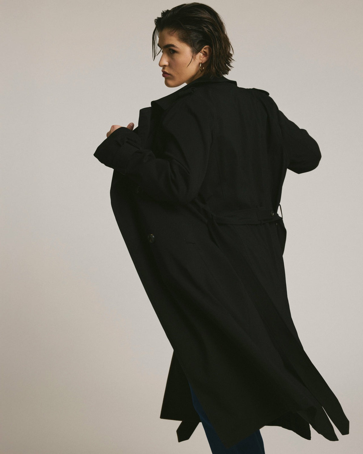 Henning x US Park Soft Trench - Black | Universal Standard