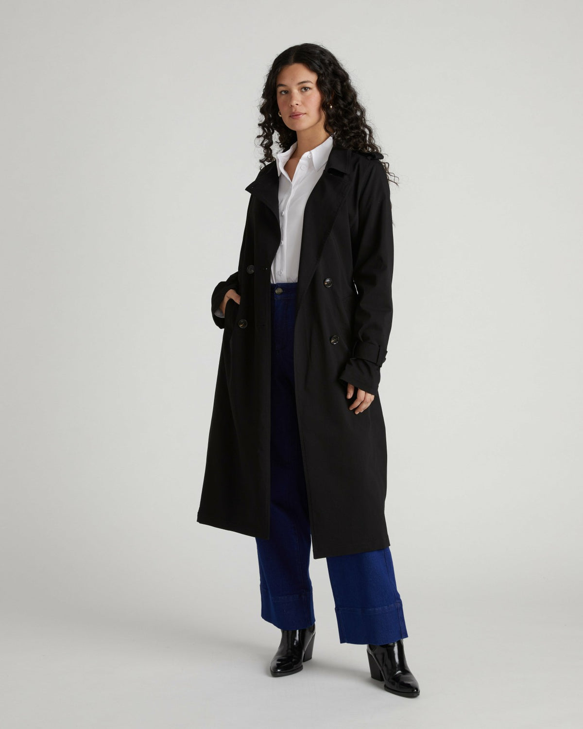 Henning x US Park Soft Trench - Black | Universal Standard