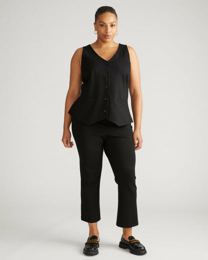 The Tailored Ponte Vest - Black | Universal Standard