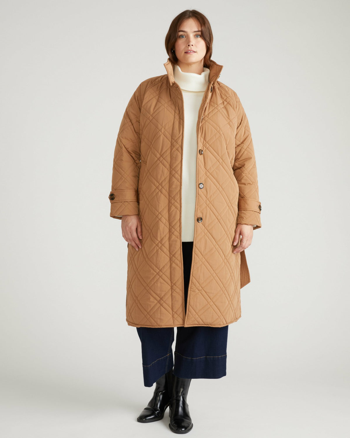 Nehra Quilted Coat - Classic Camel | Universal Standard