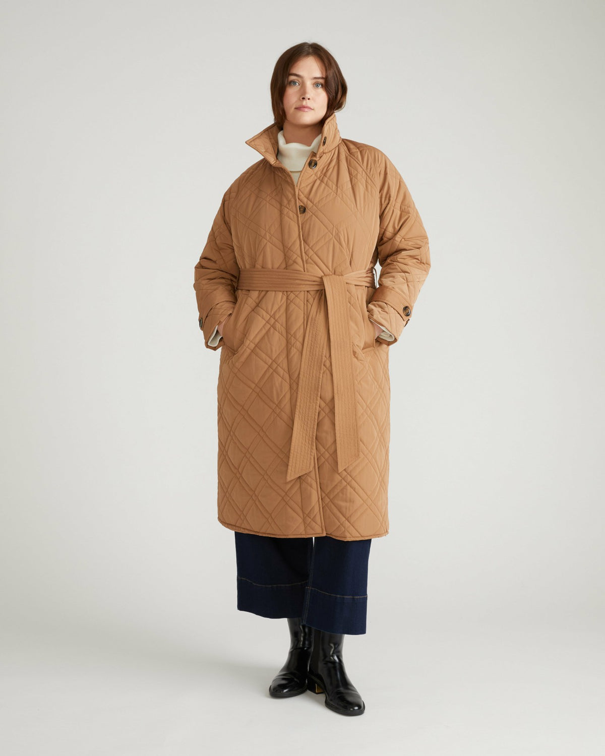 Nehra Quilted Coat - Classic Camel | Universal Standard