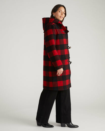 Highlands Duffle Coat - Red Buffalo Check | Universal Standard