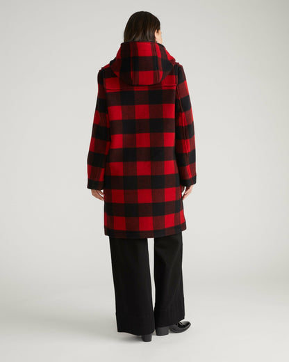 Highlands Duffle Coat - Red Buffalo Check | Universal Standard