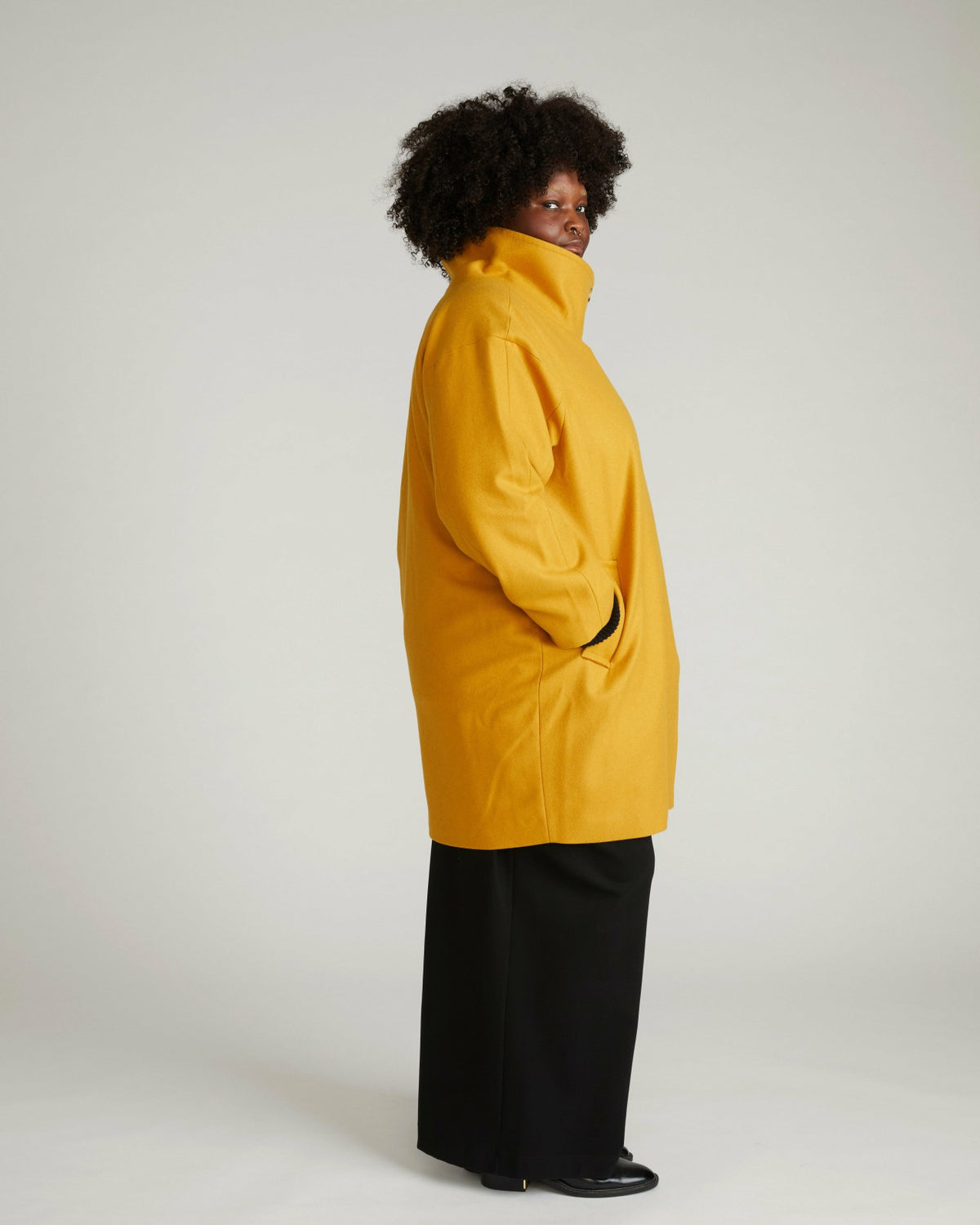 Marlo Cocoon Coat - Mustard | Universal Standard