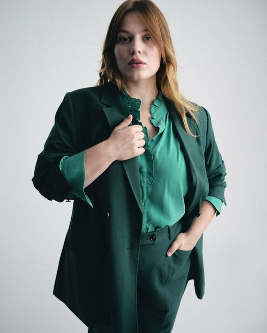 All Day Warren Double Breasted Blazer - Botanic | Universal Standard